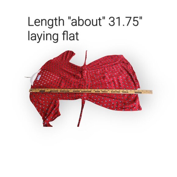 Red Floral Tie-Sleeve Dress Size 2 by Faithfull The Brand - Picture 7 of 8